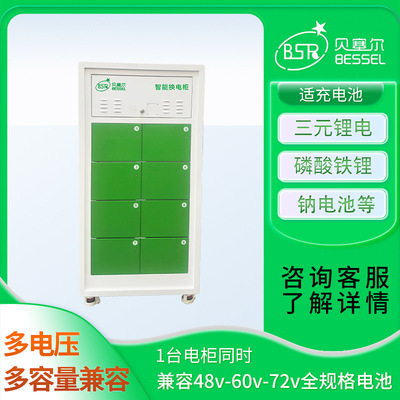 电瓶车换电柜8门电池自动识别共享租换还三元锂磷酸铁锂贝塞尔|ms