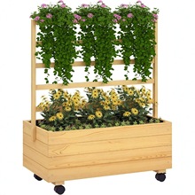 木制种植箱园艺爬藤架花架花箱室外栅栏家用庭院围栏装饰花槽隔断