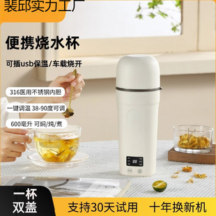 Electric heating cup small mini portable kettle office travel insulation milk car water cup