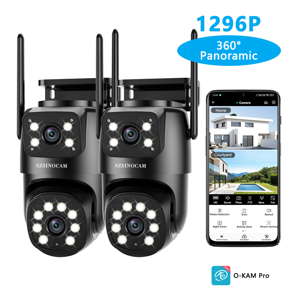 2 ədəd 1296P Wi-Fi İp Kamera, İkitərəfli Səsli Danışıq