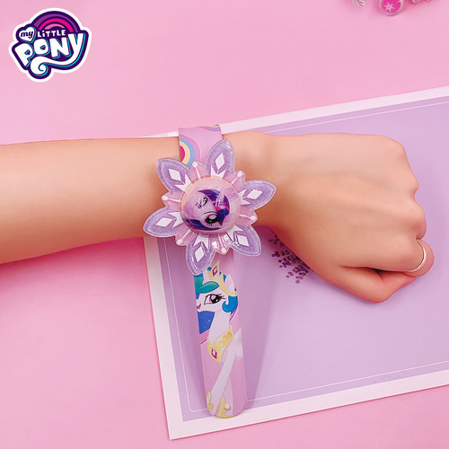 My Little Pony Glowing Top Wristband for Kids, Rotating Wristband, Kindergarten Small Gift, Frozen