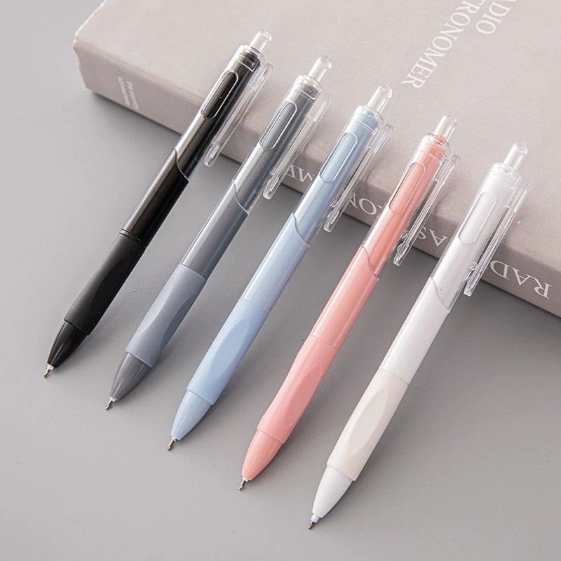Morandi retractable gel pen 0.5mm ST tip, quick-drying, ideal for problem-solving, beginner-friendly pen, high aesthetic value, suitable for students and office use