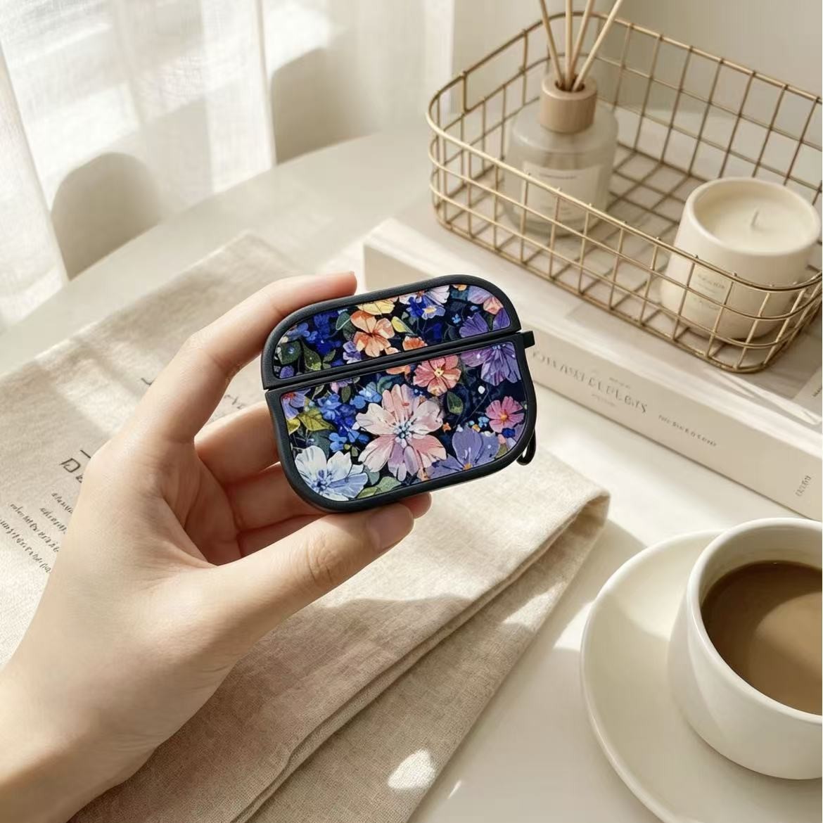 Flores camufladas, estando de auriculares para Apple Airpods pro3 estando de auriculares, espejo de vidrio image 4