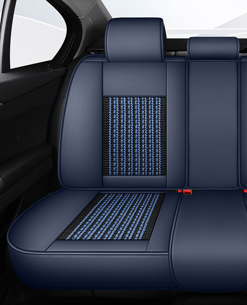Summer Breathable Ice Silk Seat Cover, Universal for All Seasons, Fully Enclosed Car Seat Cushion, Breathable for Amazon North American Interiors
