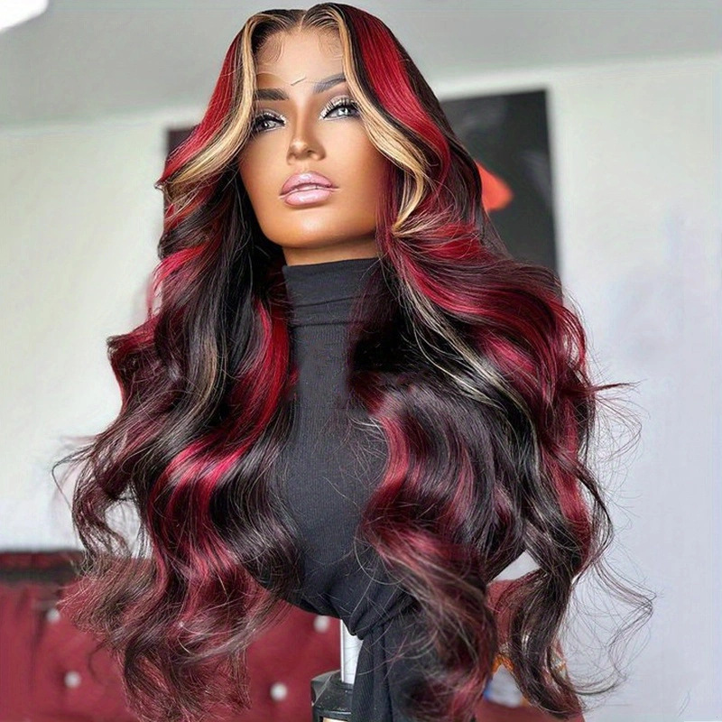 Xuchang Wig 4*1 Lace Synthetic Wig Amazon Temu Best-Selling Body Wave Spot Multi-Color Curly Hair