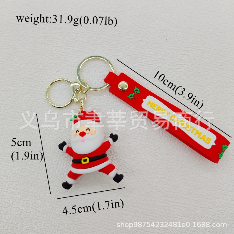 Nueva SERIE DE Navidad llavero colgante muñeco de nieve muñeca Santa Claus árbol de Navidad llavero accesorios al por mayor