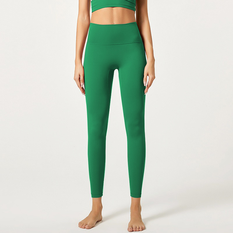 Nuevo cross-border fitness nube sensación ultra suave caderas de cintura alta mujer elástica desnuda sensación deportiva de correr ropa de yoga pantalones al por mayor