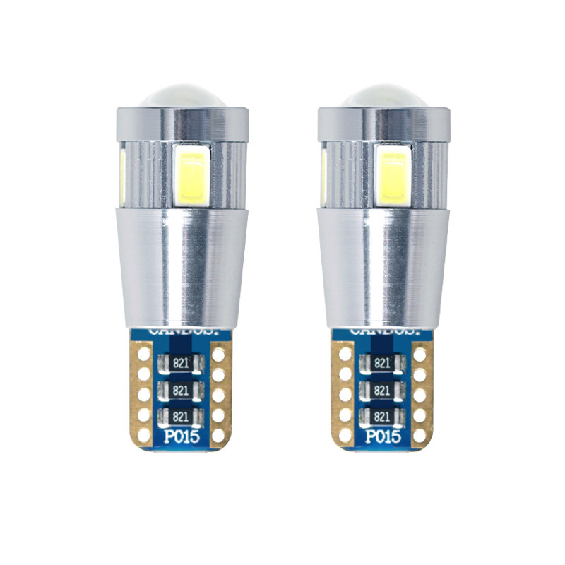 Ventas Directas de fábrica ancho luz T10 6smd luz corriente diurna decodificación luz de la matrícula 5730/5630 luz LED del coche