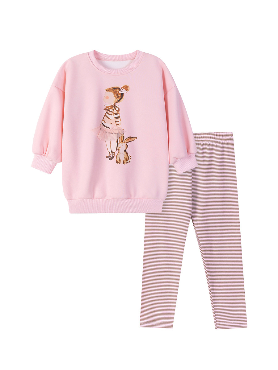 La fuente de ropa para niños fábrica nuevo traje de niña linda otoño más traje de terciopelo para niños ropa para niños europea y americana al por mayor