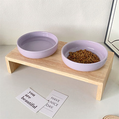 純色の猫の碗は黒いあごの猫の食器を防ぎます。