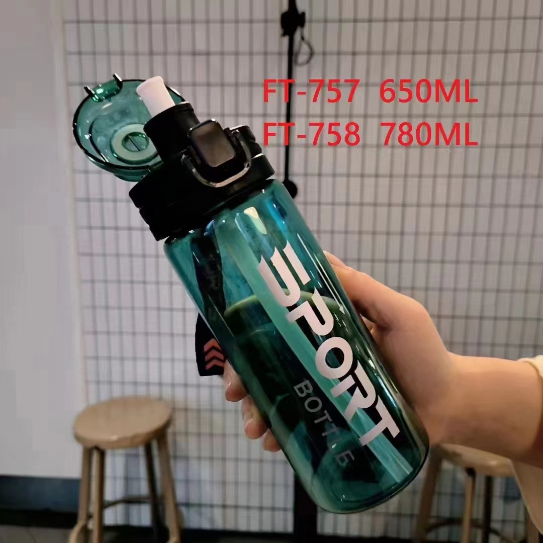 Yitong taza de agua deportiva de gran capacidad para niños, verano portátil para estudiantes, pajita de plástico, taza, botella de agua con cubierta de bebida doble