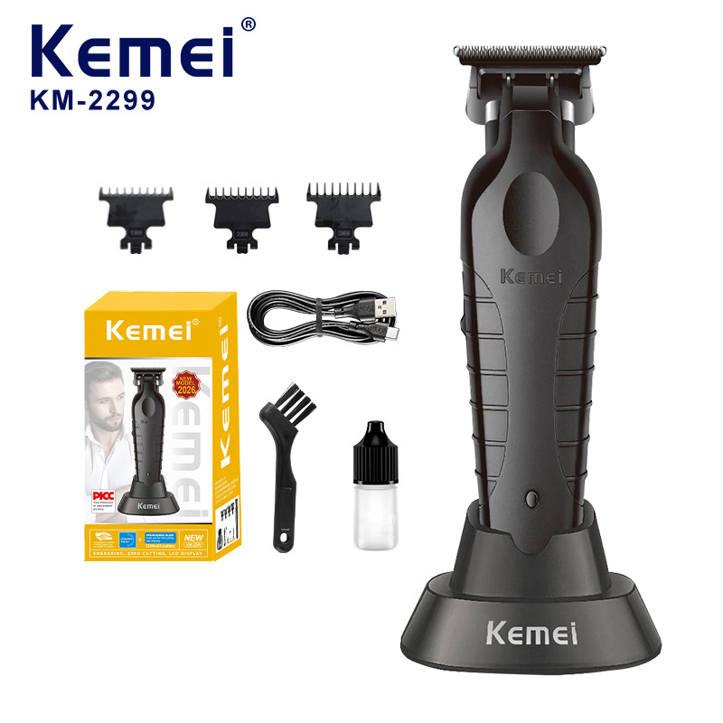 Corte de pelo eléctrico transfronterizo Kemei KM-PG2099 salón de peluquería profesional tijeras eléctricas tijeras de corte de pelo cargadas tijeras de cabeza de aceite