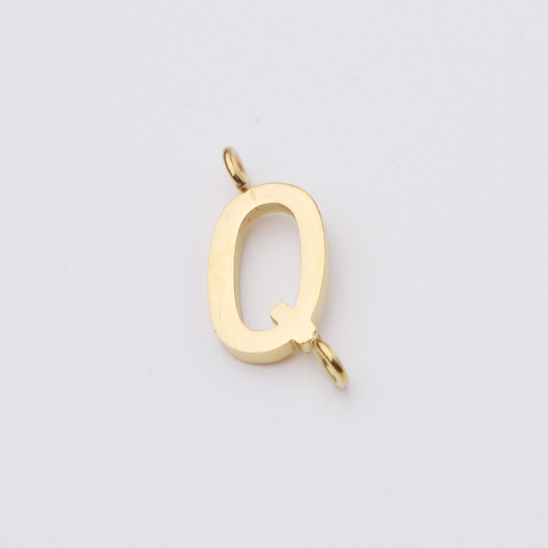 1 Piece Stainless Steel None 18K Gold Plated Rose Gold Plated Letter Pendant display picture 17