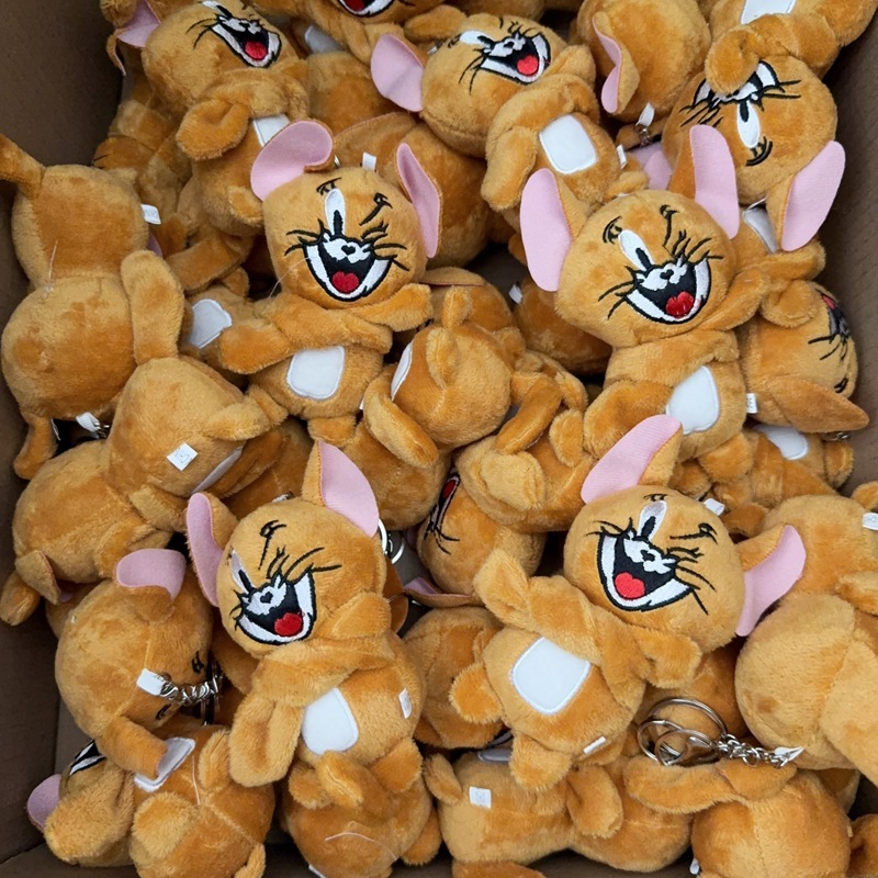 かわいいチーズ猫とネズミトムジェリーハンバーガーアイスクリームぬいぐるみキーホルダー卸売り|undefined