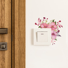 新款fun-kg36外貿熱銷浪漫牽牛花開關貼臥室客廳美化裝飾牆貼紙