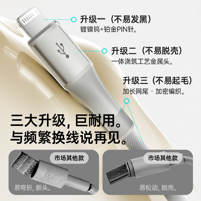 ローマ仕三合一データ線6a 100wはアップル華為安卓一モップ三車載充電線に適用されている|undefined