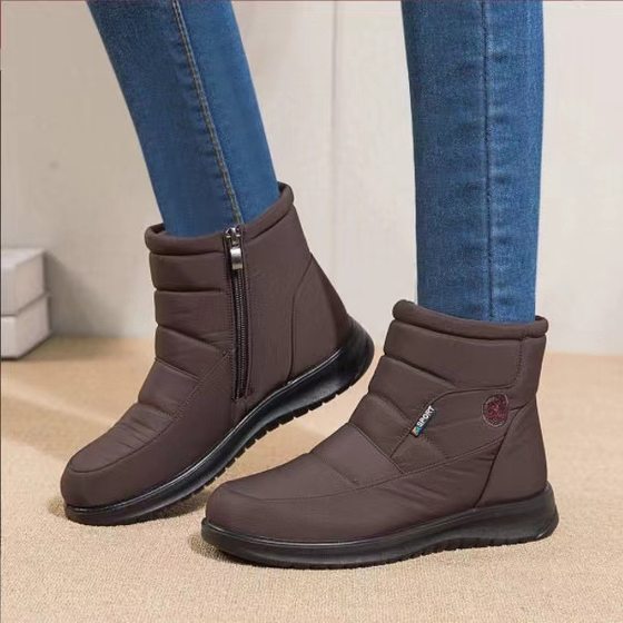 2024 new foreign trade plus size 43 cotton shoes snow boots women's high tube waterproof women's boots cross-border high slip women's cotton boots