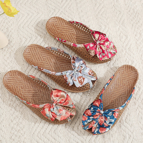 New Bamboo Slippers for Home - Unisex Summer Couple Home Decor Breathable Indoor Bamboo Wood Flooring Cooling Slippers for Wholesale