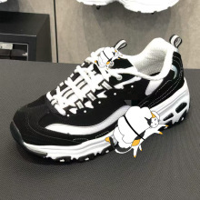 2025新款S标斯思凯奇女鞋黑白熊猫鞋经典休闲百搭增高运动老爹鞋