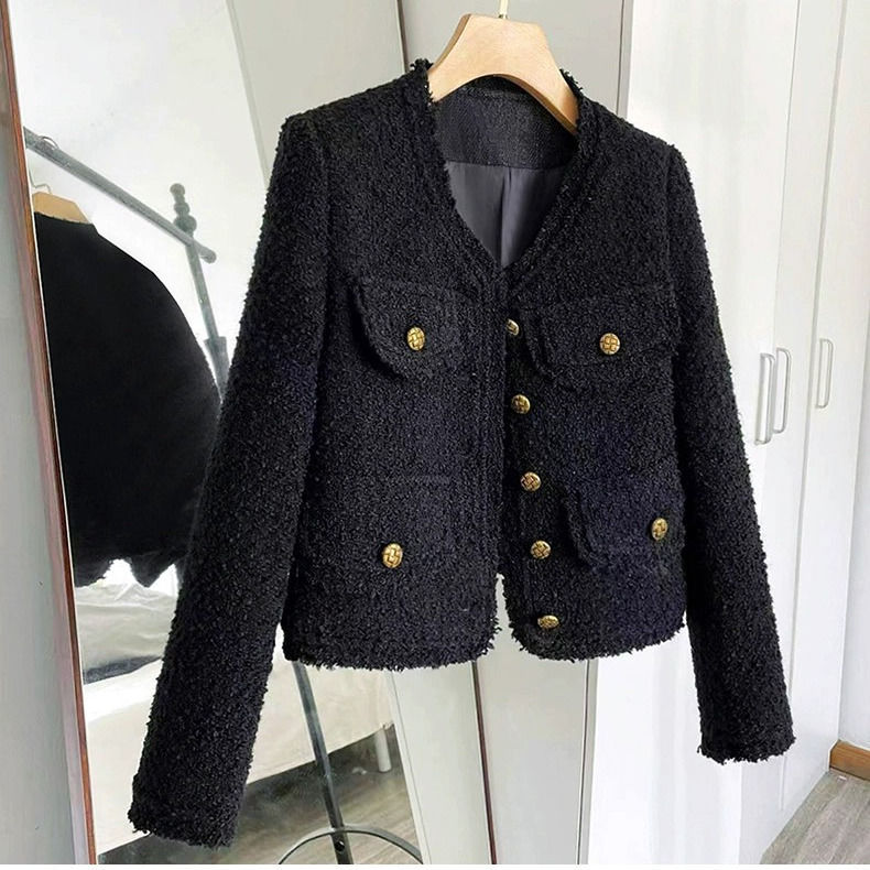 Tweed Short Jacket for Women, French Niche Style, Vintage Chic, Elegant, 2025 Spring and Autumn Fashion Top, Carefully Selected