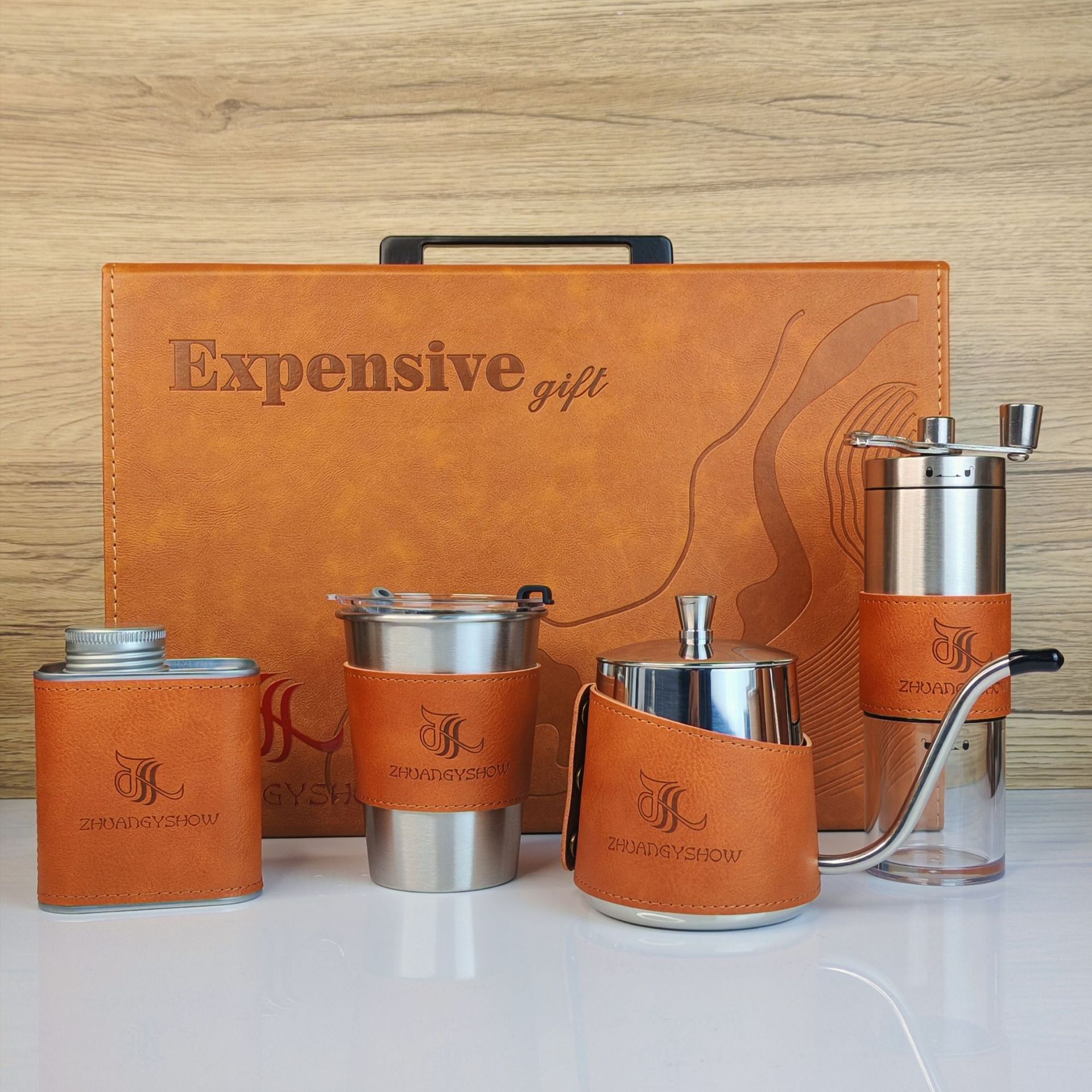 Máquina de molino de frijoles de alta calidad cajas de regalo de cafetera de café, eventos comerciales, tazas de café para clientes.