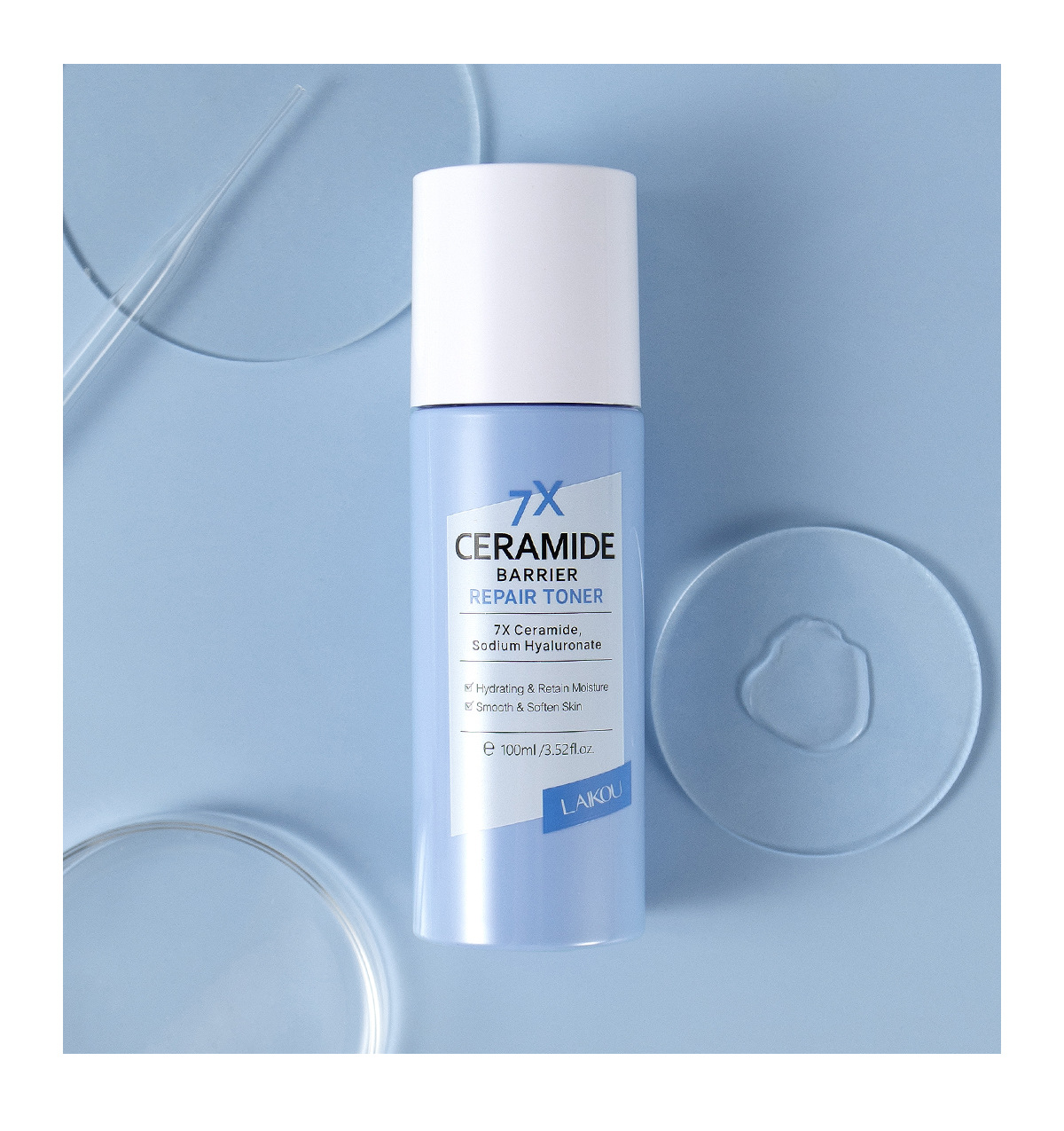 Cross-border LAIKOU ceramide Toner 100ml for hydrating, moisturizing and beautifying. Factory in stock, one-piece consignment undefined