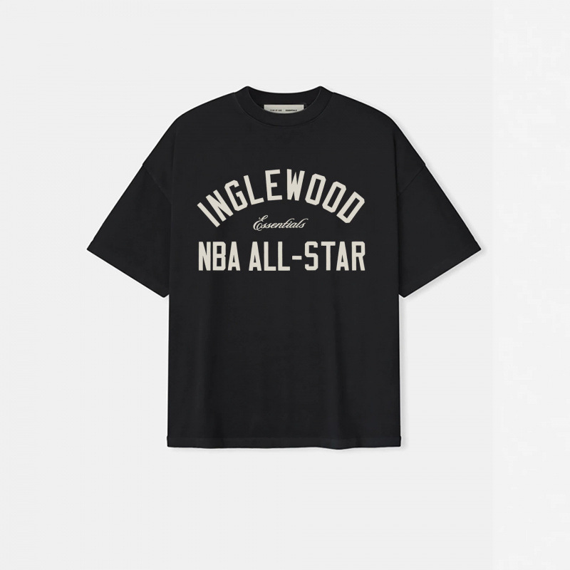 Essentials American Niche Fashion Brand Semi-Arc All-Star Letter Loose Cotton Short T-Shirt Summer Unisex Style