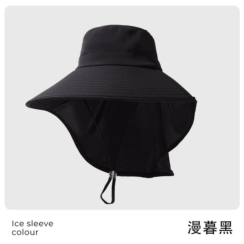 Sun hat ponytail cap, quick‑dry thin summer sun hat with ponytail opening and mask hook, adjustable