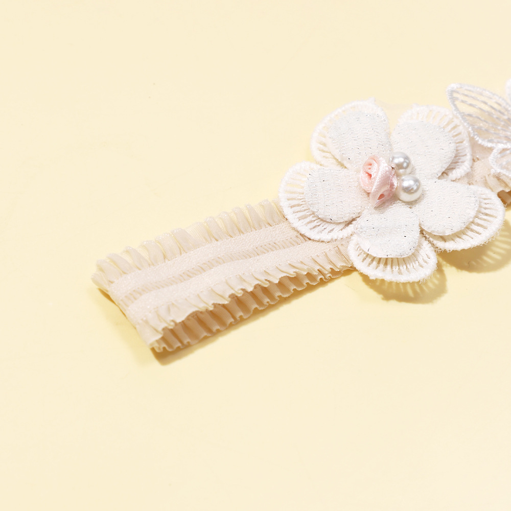 Accessori per capelli per bambini europei e americani carini, commercio estero, nuovi neonati, tinta unita, piccoli fiori, elastico, fascia per capelli a farfalla_voghion.com