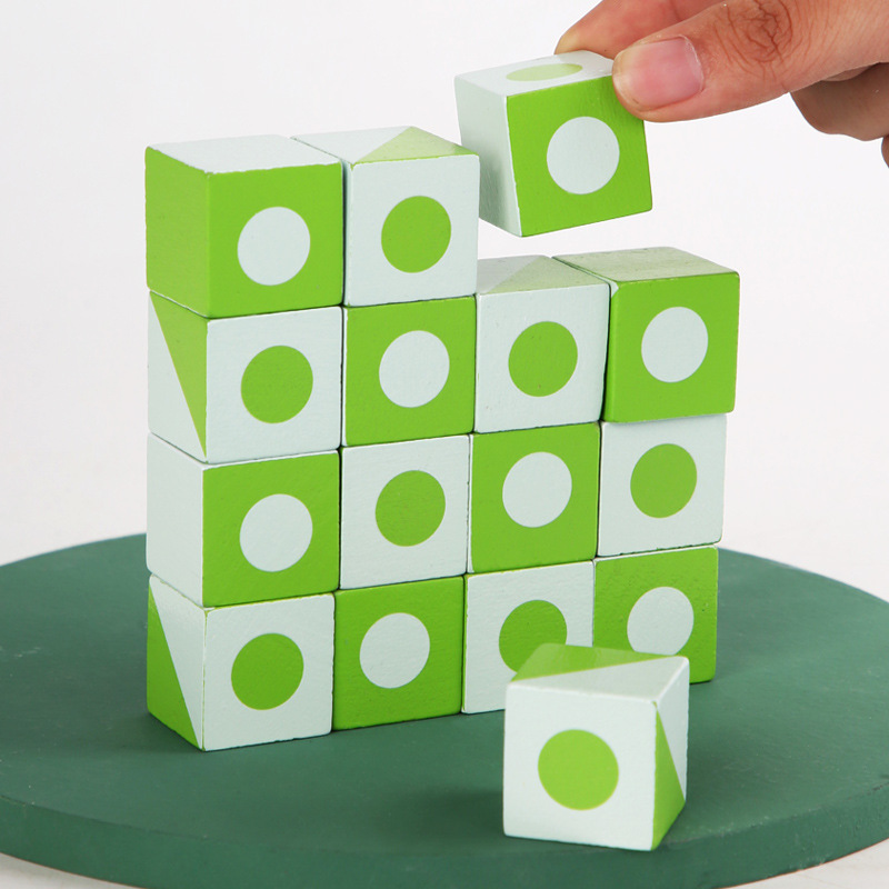 Puzzle geométrico tridimensional 3D para niños pequeños educación temprana mano inteligente ojo entrenamiento de coordinación geometría emparejamiento juguetes de madera