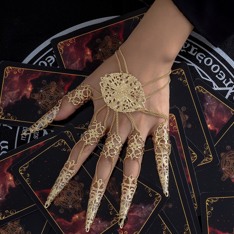 Cross-border Punk Gothic Style Finger Bracelet Halloween Nail Bracelet Exotic Style Dunhuang Performance Jewelry