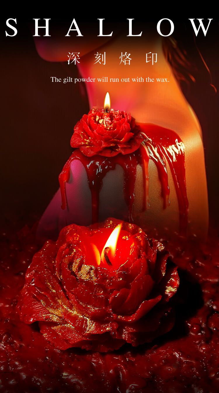 Low Temperature Aromatherapy Candle Red Soy Wax Peony Rose Scented — detail image 8