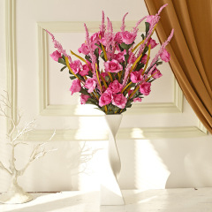 High-end simulation 4-head foam grain PE roses home decoration living room ornaments flower arrangement wedding props flower arrangement