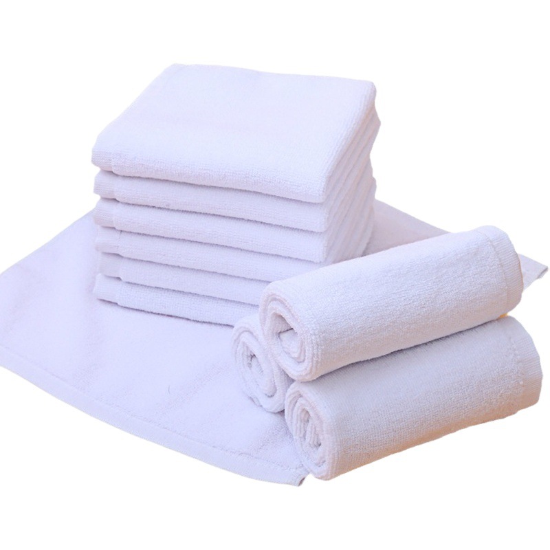 Hotel cotton catering ktv white square towel 30*30 aviation towel hand towel restaurant small towel disposable Rag