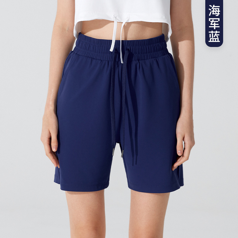 Pantalones cortos deportivos antibacterianos de grado 5A de las mujeres de verano Delgado verde suelto adelgazamiento pantalones medios pantalones casuales pierna ancha pantalones calientes