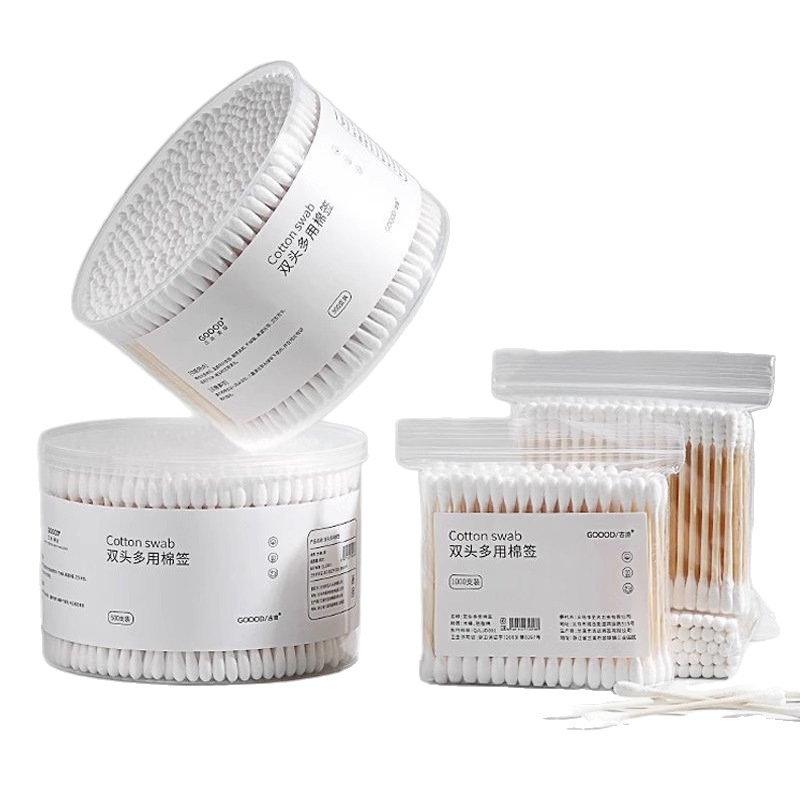 Hisopos de algodón de doble cabeza, orejas, maquillaje, hisopos de algodón higiénicos desechables, cucharas de limpieza para las orejas, hisopos de madera, hisopos de algodón, puntas domésticas
