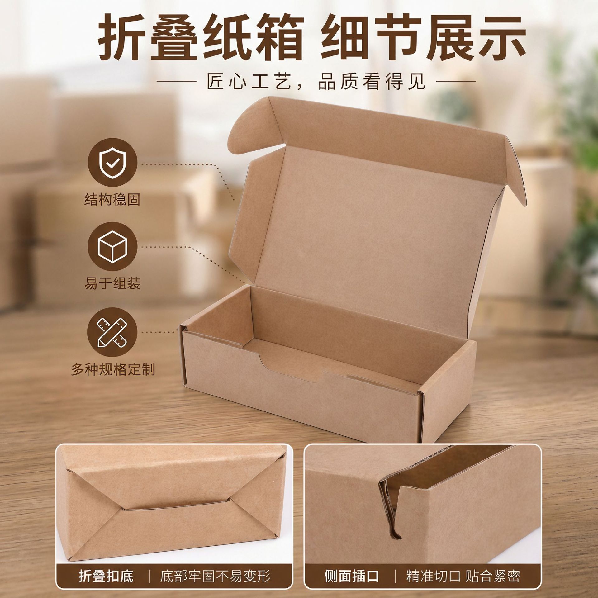Caja de avión al por mayor personalizado accesorios especiales duros para teléfonos móviles caja de embalaje cosméticos joyería ropa embalaje expreso caja de papel image 4