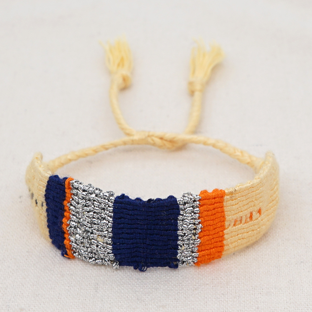 Simple Style Color Block Cotton Handmade Bracelets display picture 11