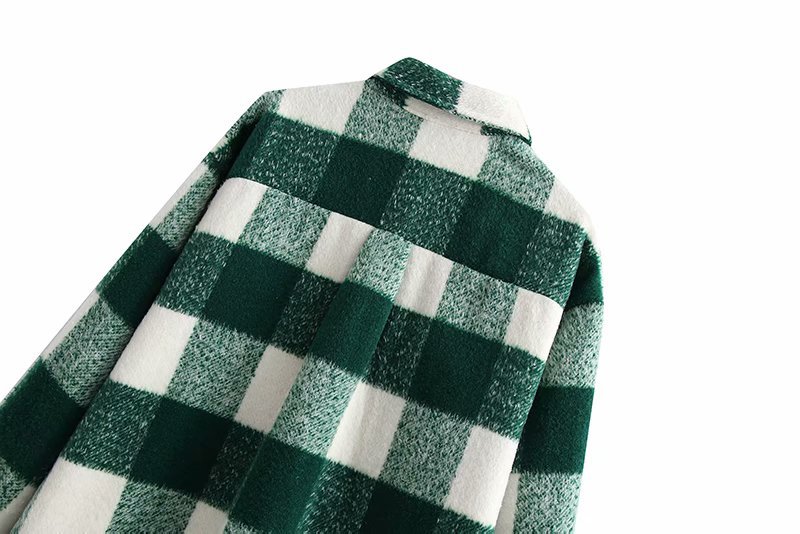 plaid print loose overcoat nihaostyles wholesale clothing NSAM82563