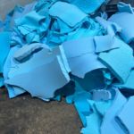 海棉边角料蓝色切片碎海绵填充物枕芯玩具填充抱枕靠枕泡沫边角料