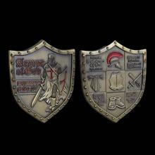 美国军事纪念币  铠甲盾牌纪念章烤漆金属工艺品徽章纪念品 硬币