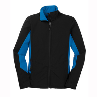 Colorblock Outdoor Soft Shell Fleece Jacket Women's Stand Collar Windproof Jacket Waterproof Thin Fleece