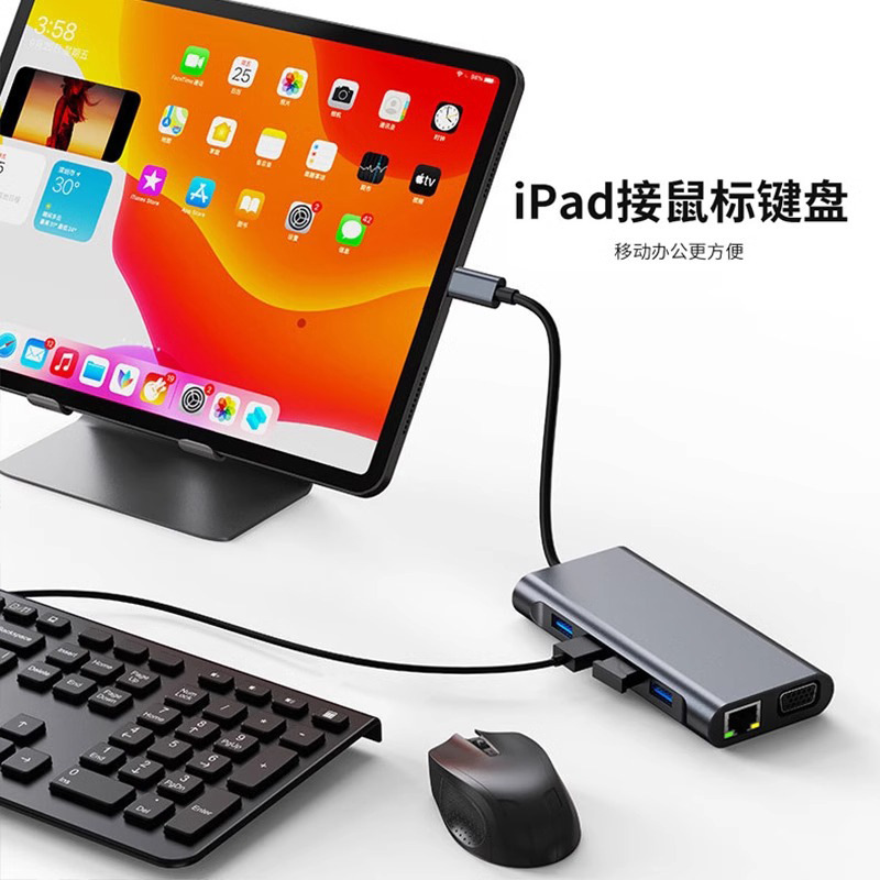 Expansion Dock Typec Docking Station 100m Network Port HDMI Interface Sd Card Reader Usb-A/C Multi-Function Set Splitter Expansion Dock Typec Docking Station 100m Network Port HDMI Interface Sd Card Reader Usb-A/C Multi-Function Set Splitter