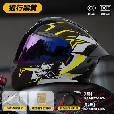 Motosiklet kaskı (dəbilqə) Open-Face Helmet All-Season Motorcycle - colored-lens911-open-face-helmet-wolf-pack-black-yellow3cdot-dual-certified-l-size57-59