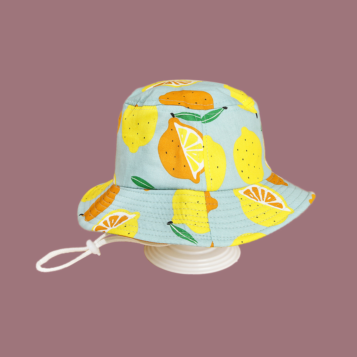 Korean Lemon Printing Children's Fisherman Hat display picture 4