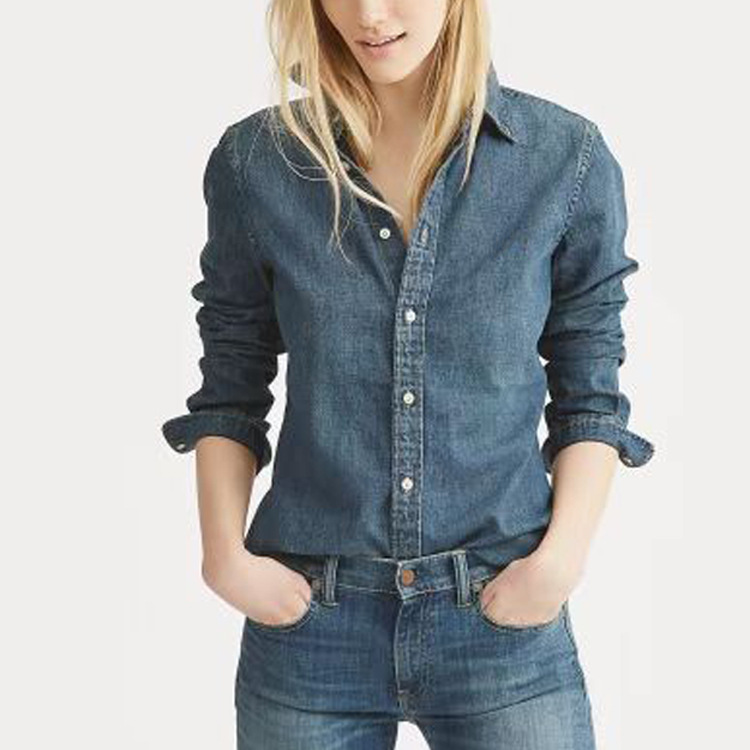 Autumn denim retro fashionable shirt