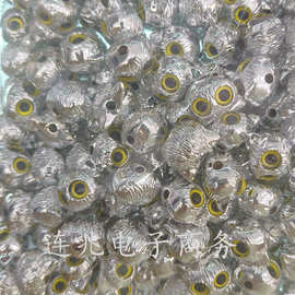 亚克力卡通猫头竖孔串珠  DIY抖音直播手机绳钥匙扣串笔配件