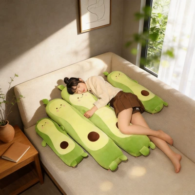 Removable and Washable Avocado Pillow Doll Creative Large Plush Toy Long Pillow Doll Birthday Gift Wholesale