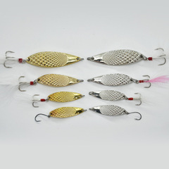 Lure Baits Wholesale with Reinforced Feather Hooks Freshwater Metal Baits for Largemouth Bass CHAO Grade Leech Shiny Baits