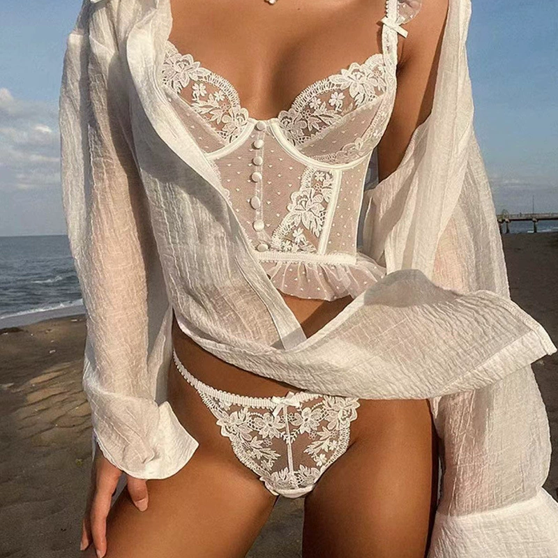 Сексуальные кружевные брюки, модное нижнее белье, французский стиль